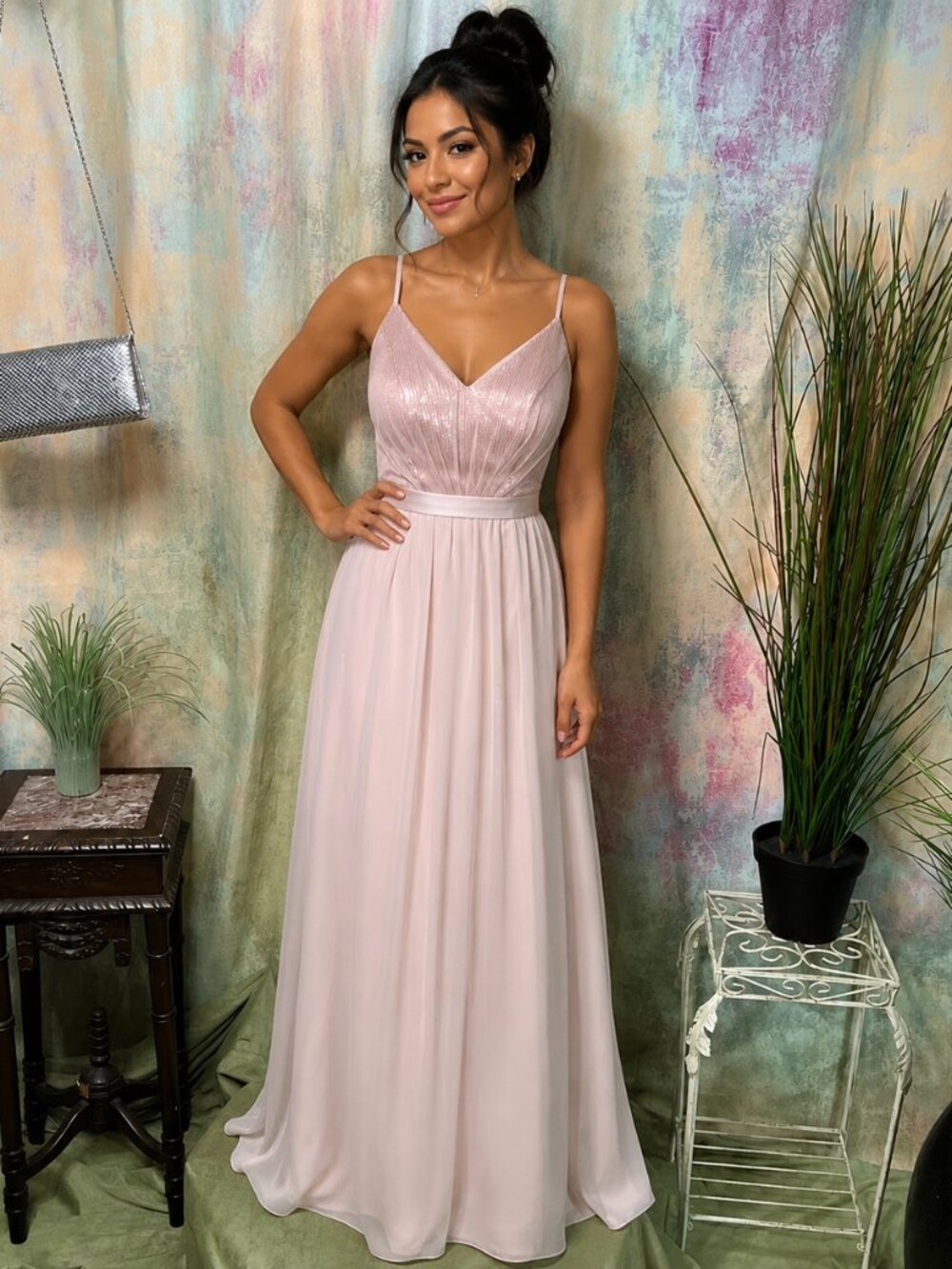 📌White by Vera Wang Sexy Prom - Ball - Bridesmaid Dress with Sequins
